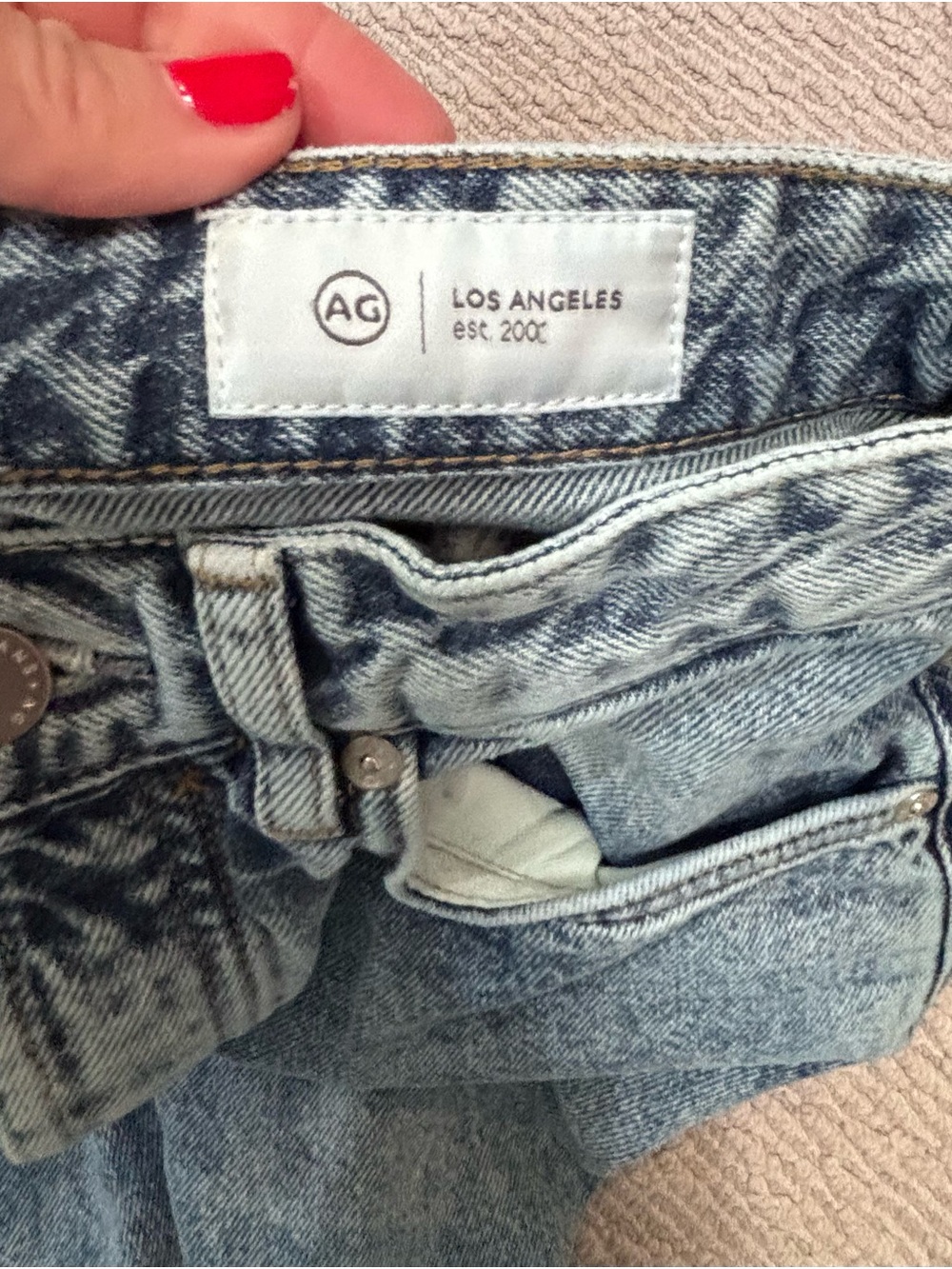AG Adriano Goldschmied Blue Clove Patch Relaxed Vintage Straight Jeans - Picture 5 of 8